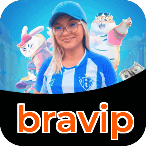 Interface do aplicativo bravip mostrando jogos disponíveis no iOS e Android